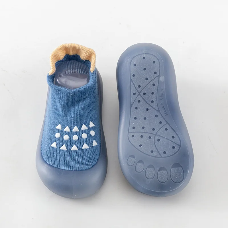 أحذية أرضية للأطفال باللونين الأزرق والوردي، جوارب للمشي في الأماكن المغلقة والخارجية، أحذية مريحة وغير قابلة للانزلاق للأولاد والبنات #3