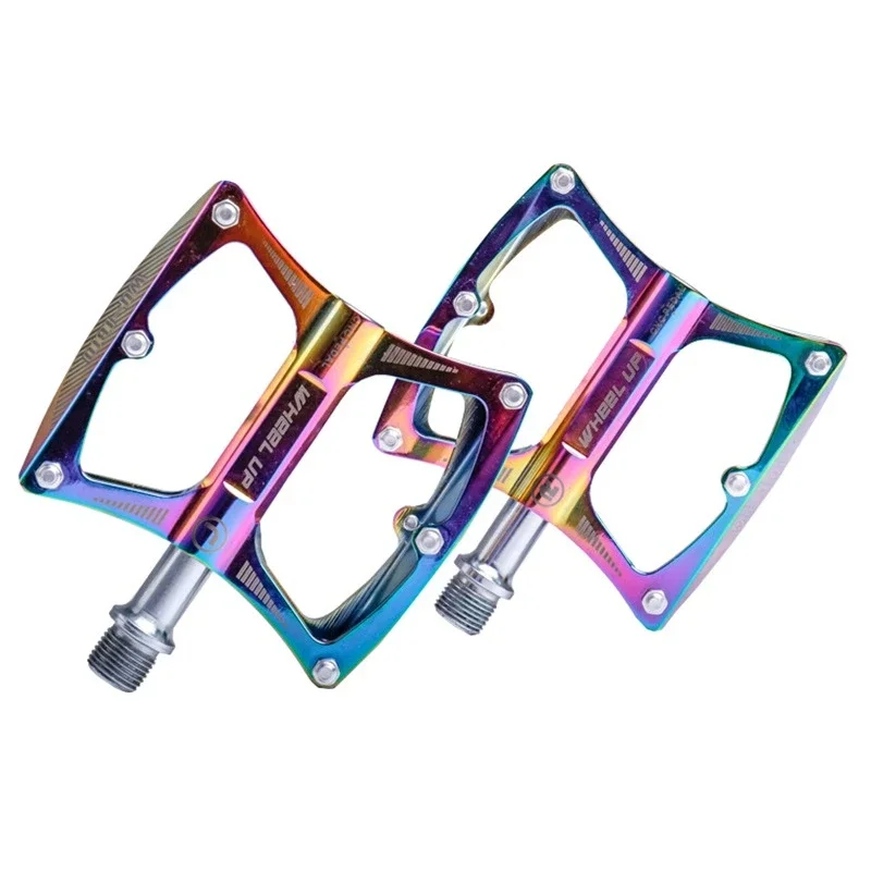 

Colorful MTB Flat Pedal Bicycle Pedals Ultralight Aluminum Alloy Bearing Mountain Bike Pedal Non-slip Rainbow Pedals Bike Parts