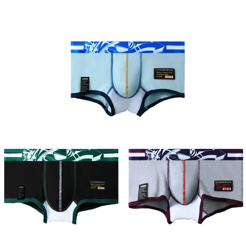 

Men's underwear Men's trend print comfortable boxers summer slim boxers boys youth sports short shorts