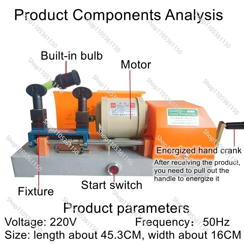 468A horizontal open tooth key duplicating machine plug-in key cutting machine plug-in hand crank key cutting machine