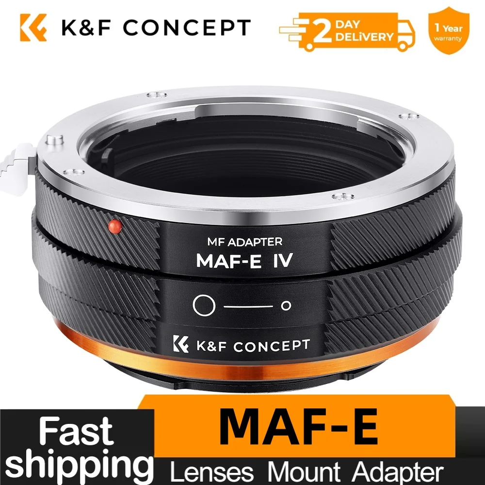 

K&F Concept MINOLTA(AF)-NEX Lens Mount Adapter Ring for Minolta(AF) MAF Lens to Sony E Mount NEX Lens Camera A5000 A6000 A6400