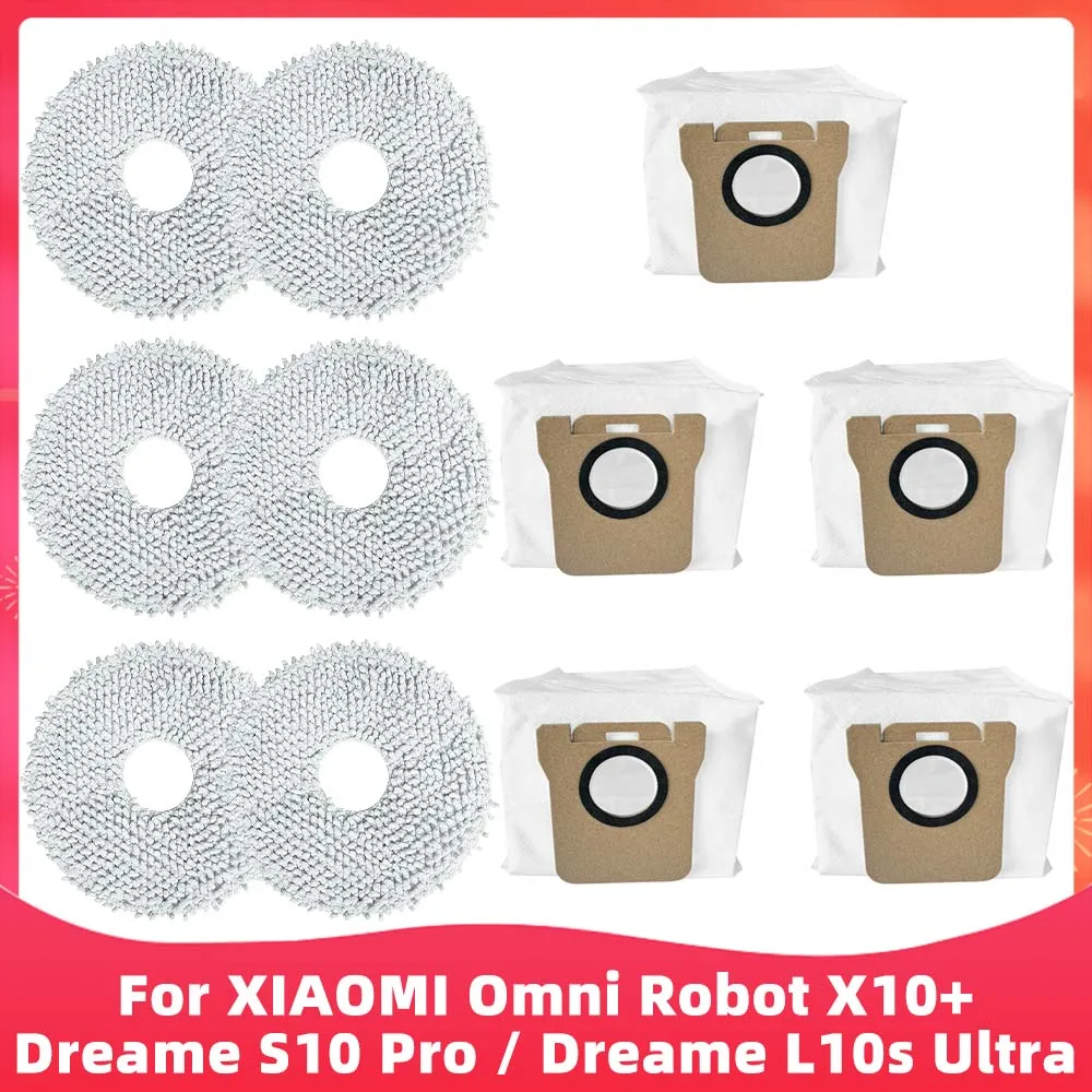 Dla XIAOMI Mijia Omni Robot X10 + / Dreame S10 Pro / Dreame L10s Ultra Robot części zamienne główne szczotki boczne filtr Hepa Mop