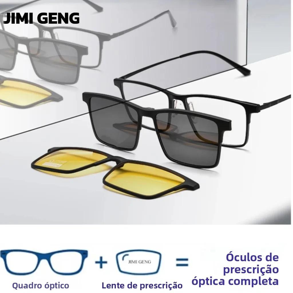 純チタン磁気メガネ、ナイトビジョン偏光メガネ、快適でファッショナブルなメガネ、度付きメガネ