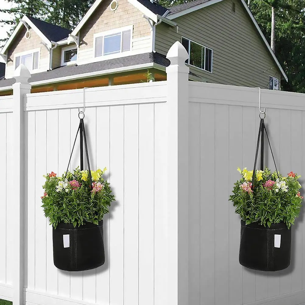 ตะขอแขวนกระถางต้นไม้ 8 ชิ้น ทนสนิม สำหรับแขวนติดผนัง ใช้ได้ทั้งในสวน ระเบียง ภายในและภายนอกอาคาร ที่แขวนกระถางต้นไม้