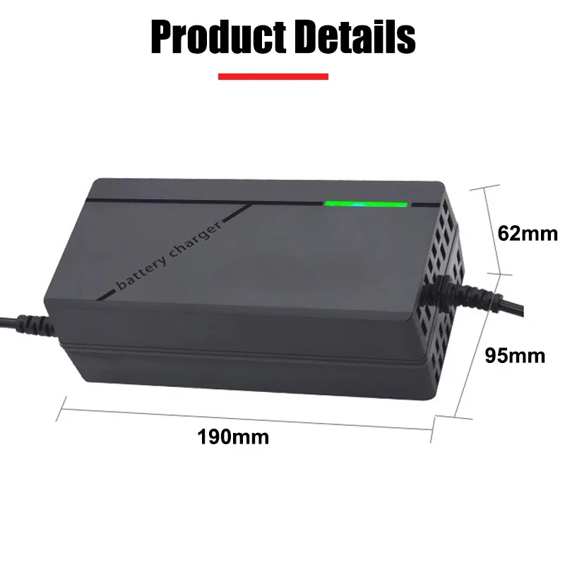 48V 52V 60V 72V 3A 5A Lithium Battery Charger AC100-240V With fan For 13S 54.6V 14S 58.8V 16S 67.2V 20S 84V Cells Fast Charging