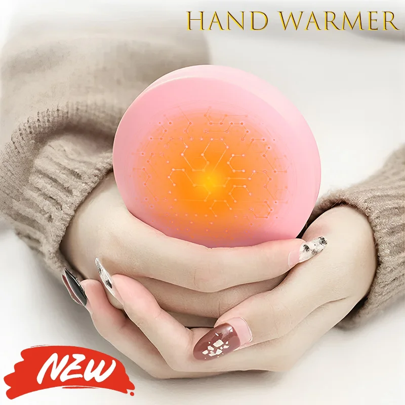 יד עגולה אוצר בנק כוח טעינה 2-in-1 דו צדדי חימום כיס נייד מחמם עבור 2025 החלקה בחורף