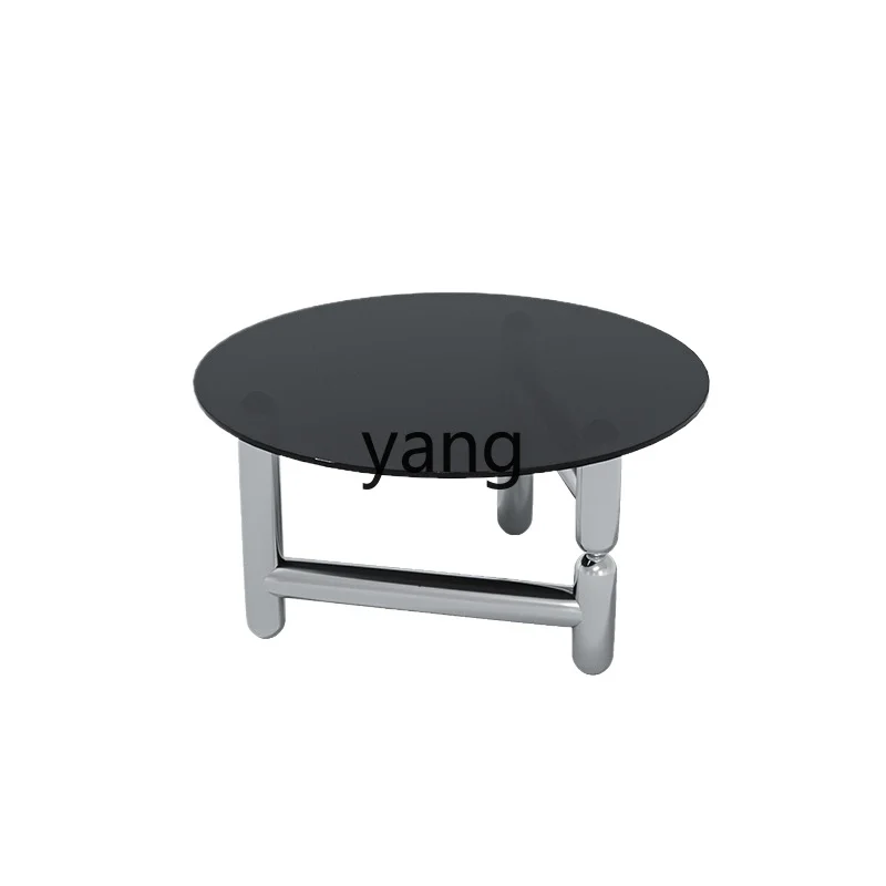 

LMMLiving Room Coffee Table Modern Creative Same round Tempered Glass