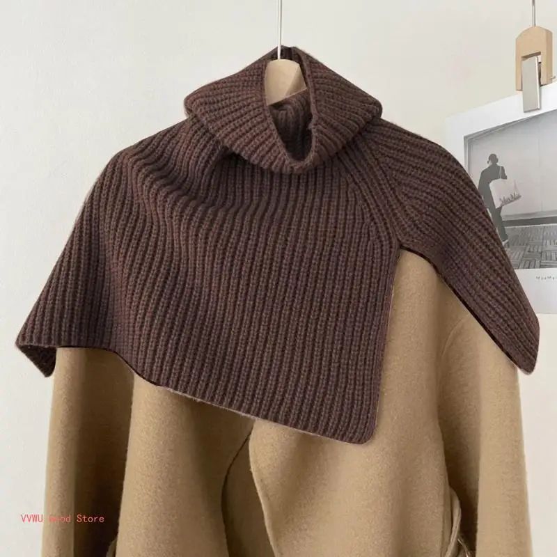 

Pullover Scarf Detachable Sweater Collar Knit Turtleneck Shawl Cape Shawl Wrap