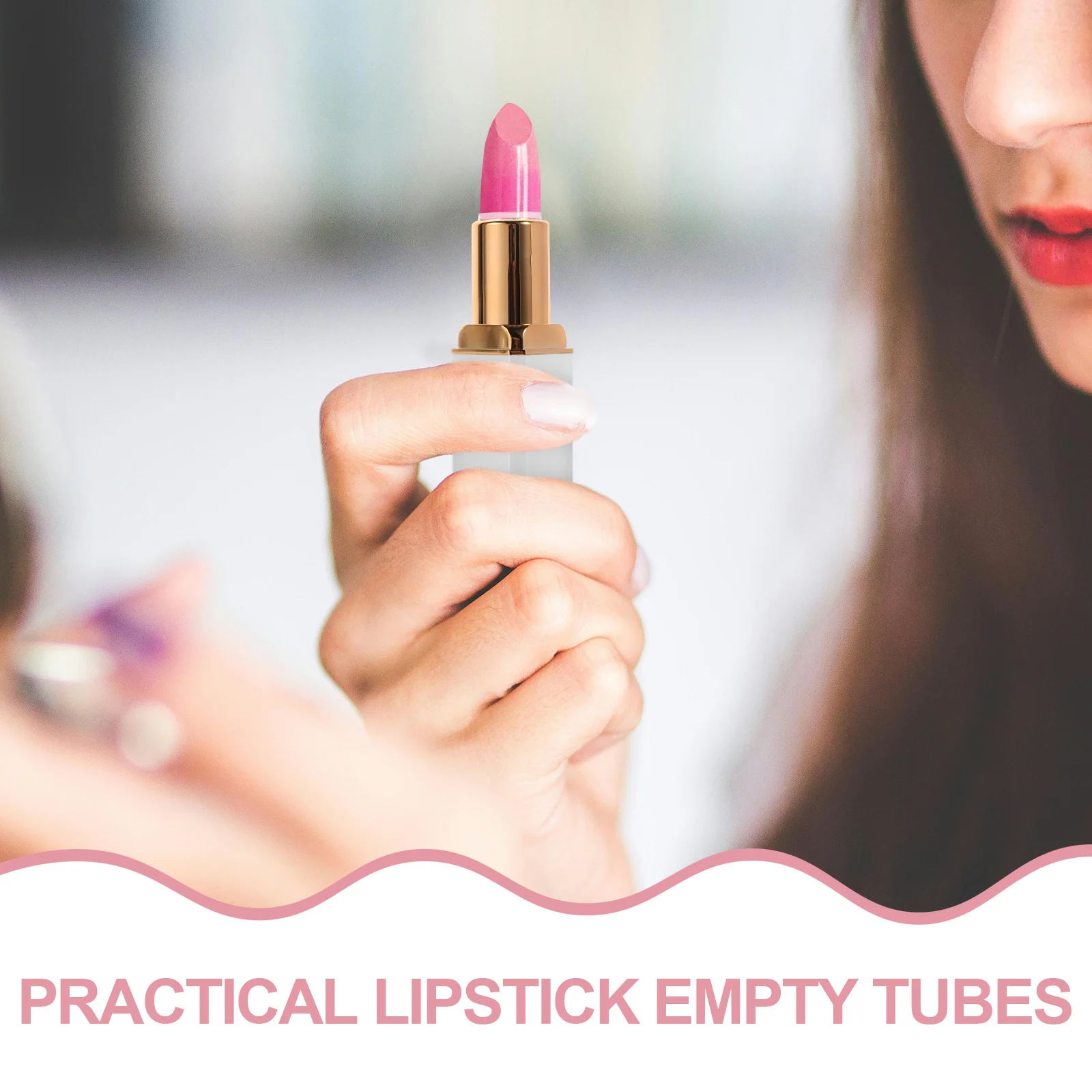 10 pçs tubos vazios de brilho labial 3.5g recipientes de bálsamo labial de plástico recarregáveis diy mini tubo de batom para mulheres viagens amigável