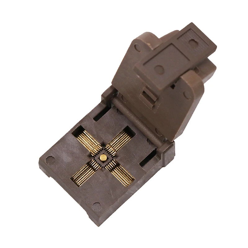 QFN28 Aging Seat with Grounding and High Temperature Resistance Test Fixture QFN Aging Socket Spacing 0.5mm Chip Size 4 * 4mm Te