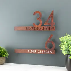 Elevate Your Home's Exterior with Personalized Nordic Rust Texture Floating Number Sign Acrylic Letters House Numbers Address