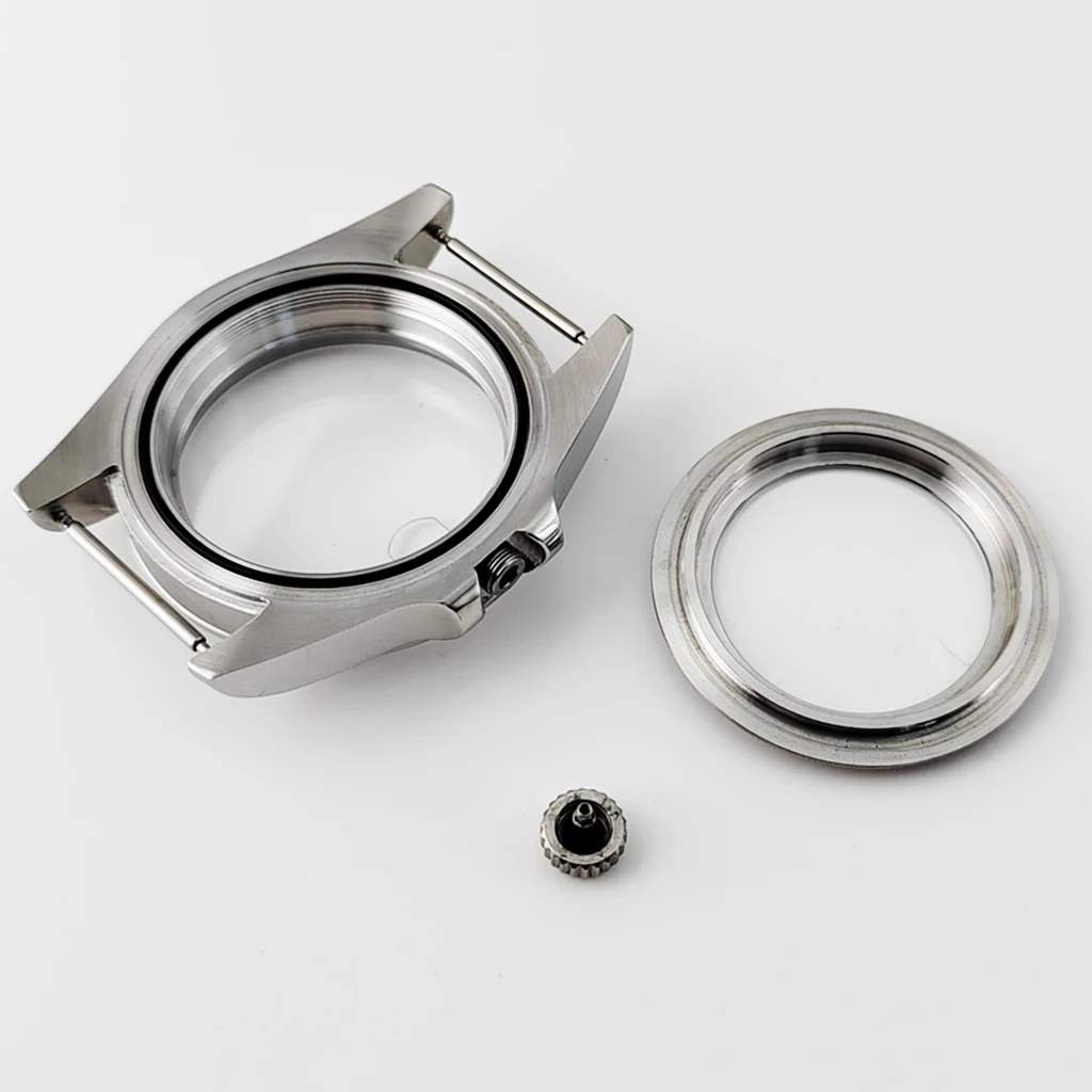 40 мм серебристый, золотой корпус для часов из нержавеющей стали, сапфировое стекло для NH35 NH36 ETA2824 PT5000 ST2130, часть автоматического механизма