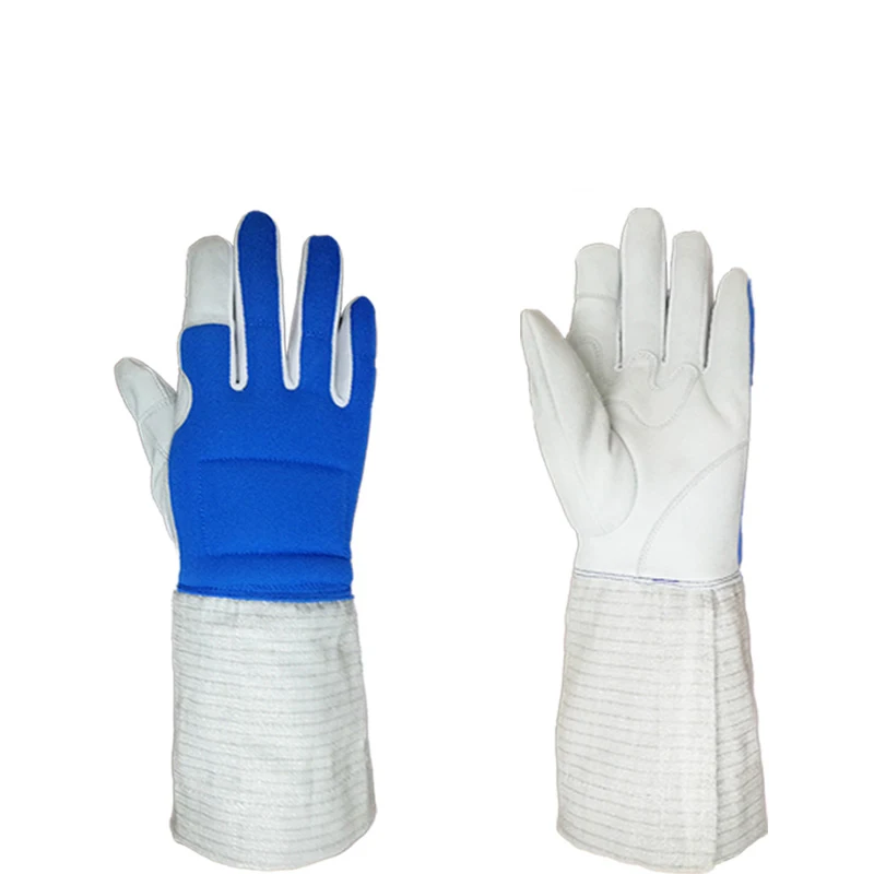 Professional Saber Gloves Fencing Equipment Genuine Leather Wear-Resisting Non-Slip Adult and Children Competitive Equipment