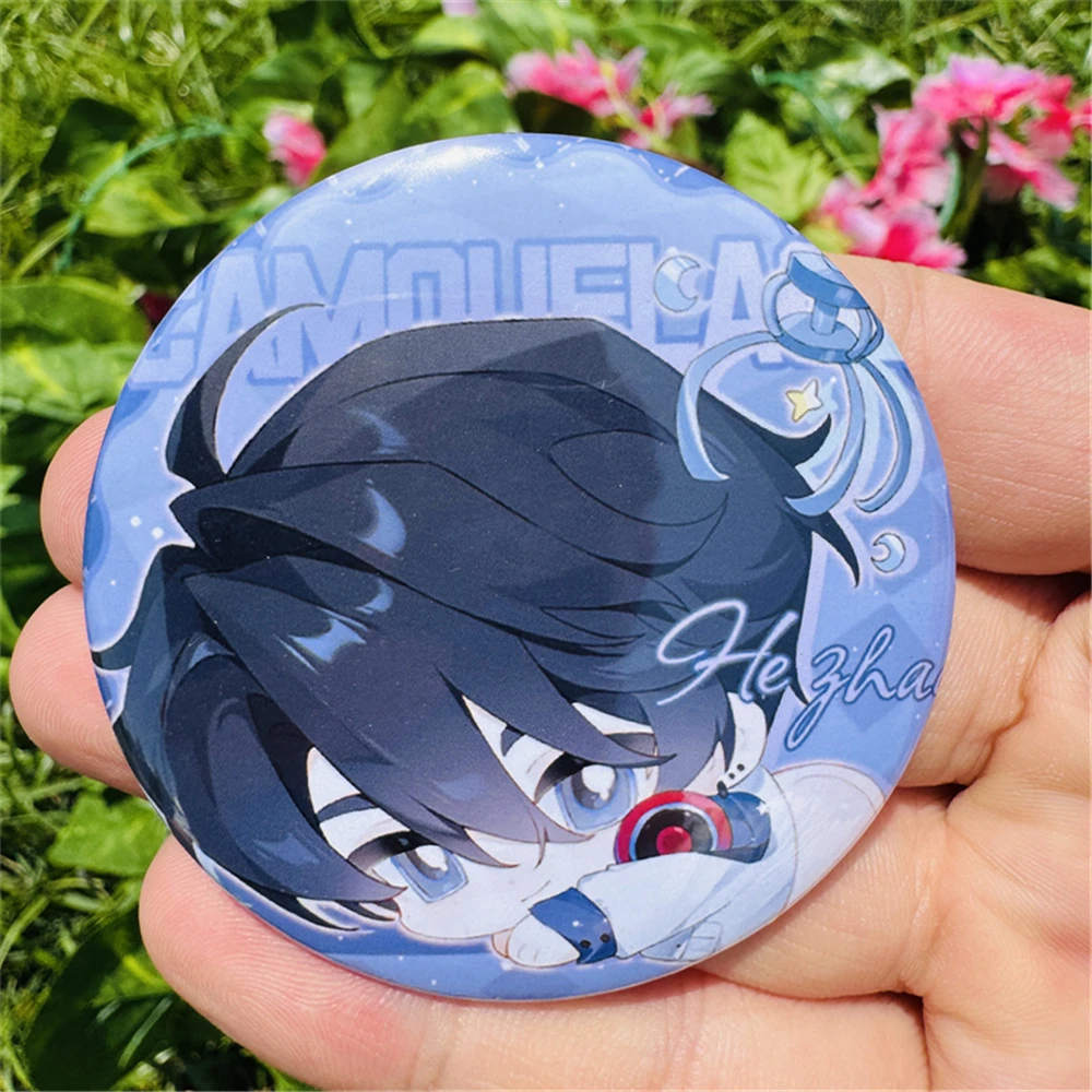 

58mm Anime Fake Slackers XieYu He Zhao Cosplay Costumes SPTE Tin Plated Pin Badge Accessories Pendant Prop