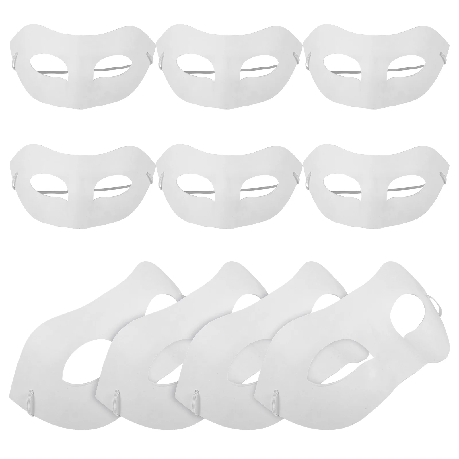 10 Pcs DIY Hand Painted Mask Blank Kids Masks Apparel for Paper Masquerade Women Party