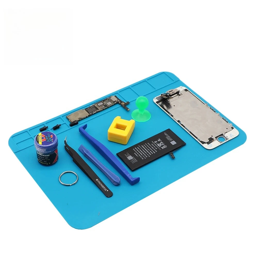

Heat Insulation Working Mat Tools Anti-static Heat-resistant Silicone Working Pad Phone PCB Working Soldering Repair Pad Tools