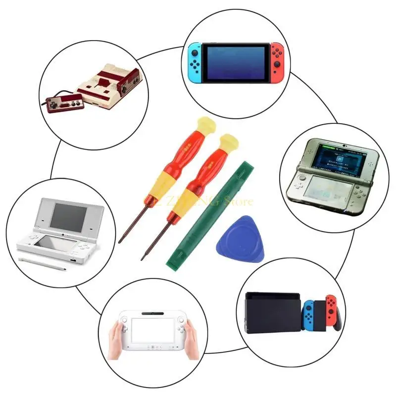 E56B 4 w 1 Zestaw narzędzi naprawczych Tri-Wing dla śrubokręta Opengin MultiTiLoll narzędzie do wścibski do NS Switch Game