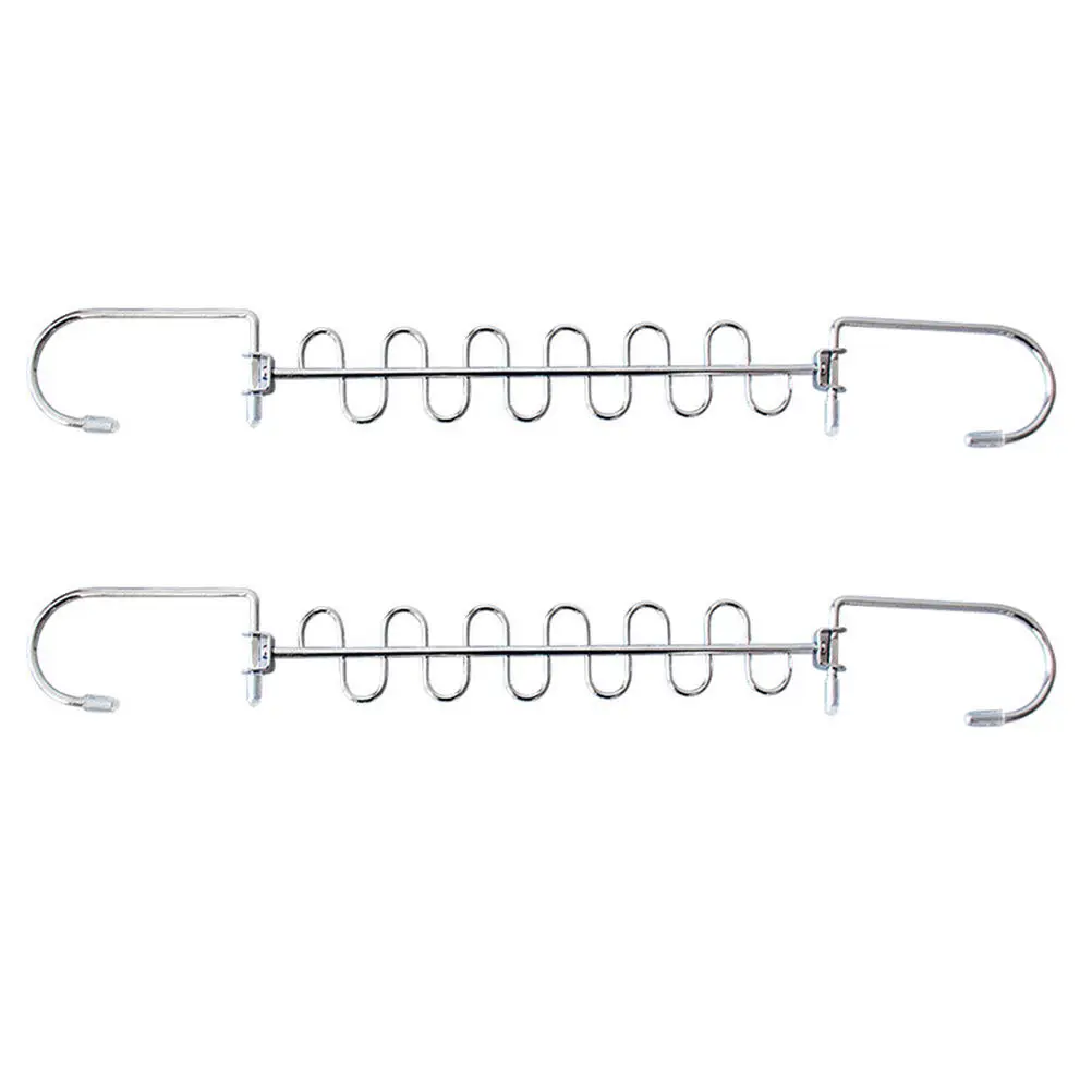 2Pcs Multi-Functional Clothes Racks Simple Structure Multi-Hole Design Hanger for Clothes Drying Storage