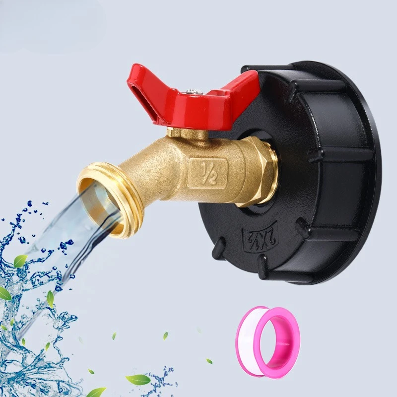 

Ведро IBC на 1000 л, соединитель ведра, аксессуары, латунная насадка, кран-бабочка, нить 62