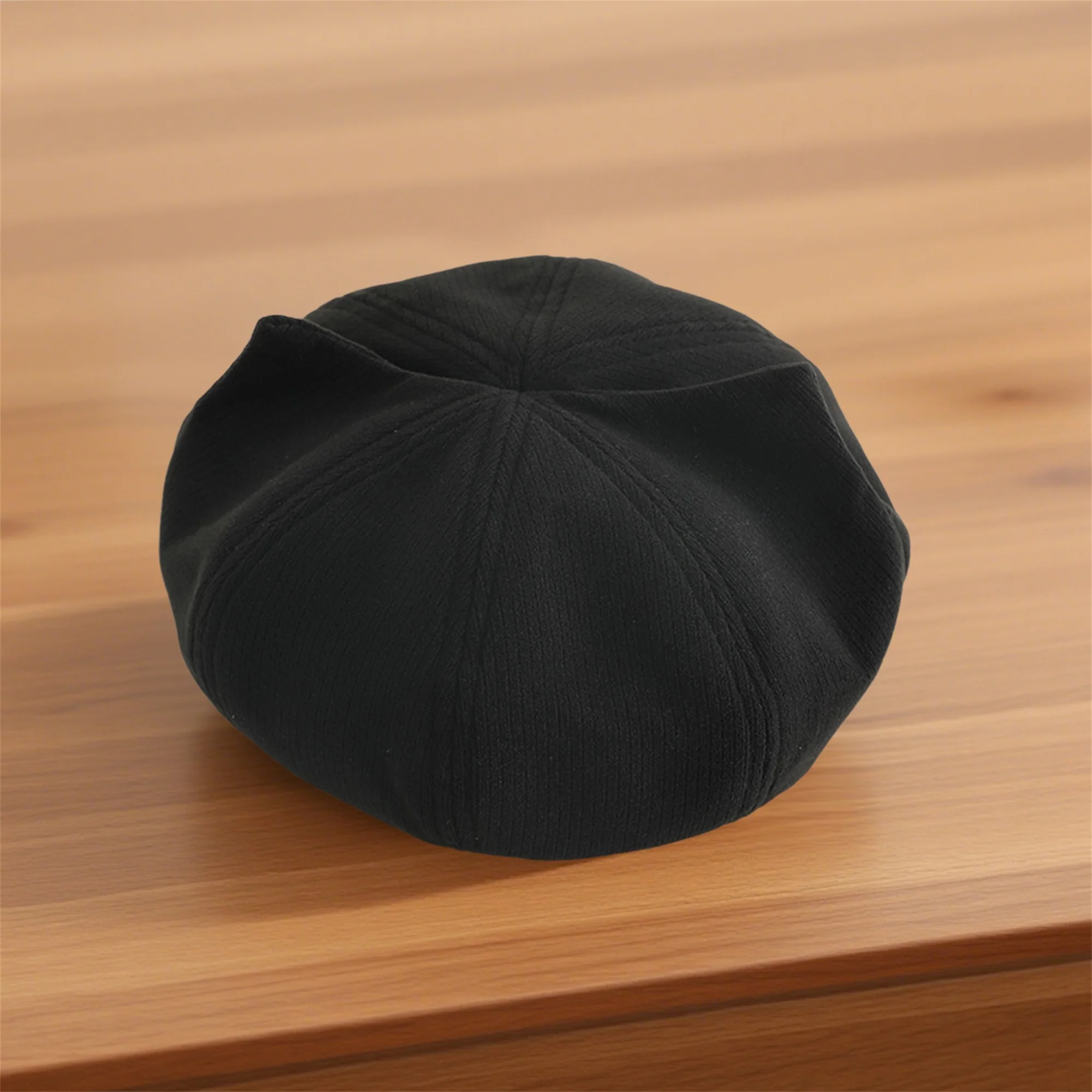 Niedliche Strickmütze für Kleinkinder und Mädchen mit Bommel, französischer Stil, warme Wintermütze für Künstler, bezauberndes Katzenohr-Design