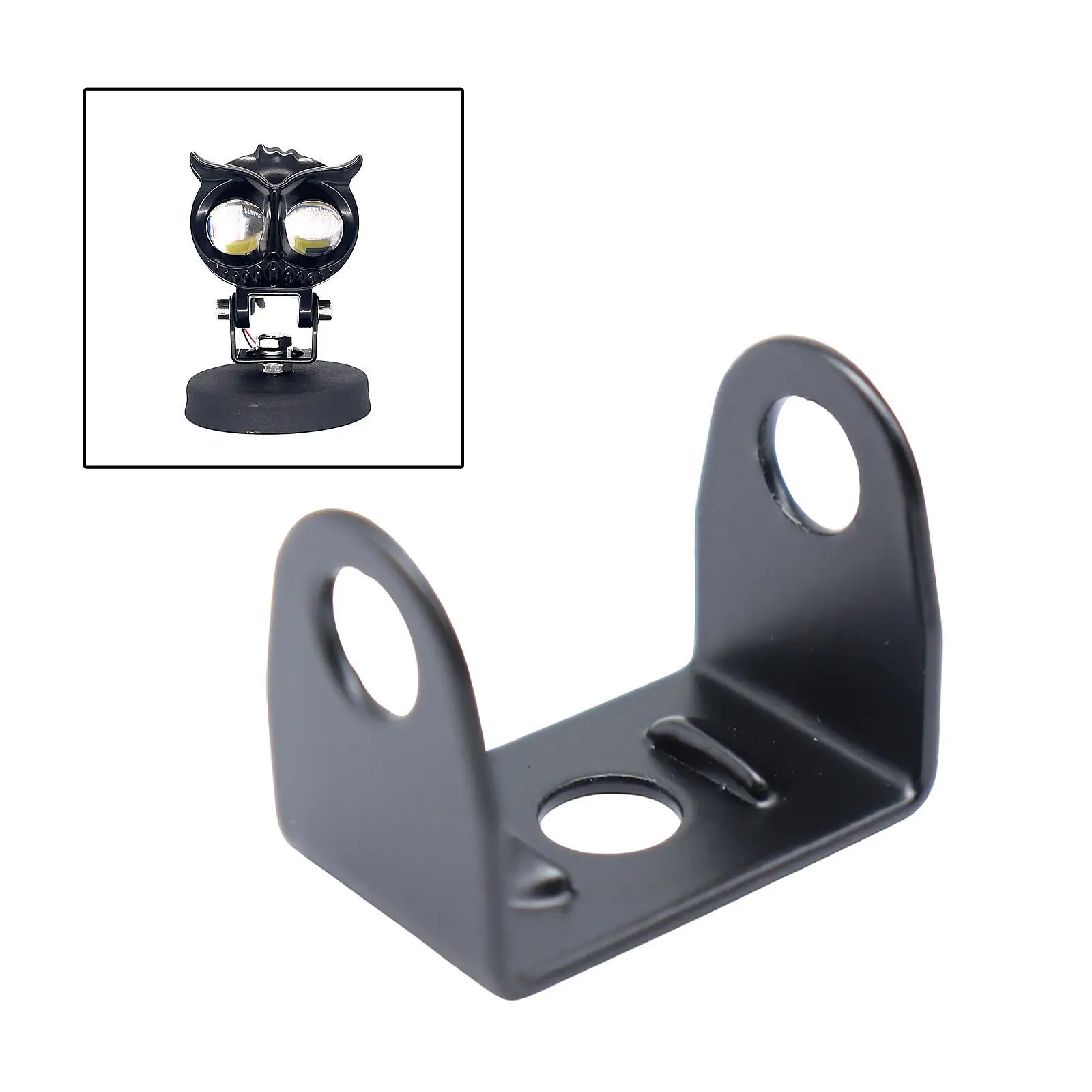 Motorcycle Light Bracket Easy Installation Accessories Premium Replaces Iron Multifunction Repair Parts U Bracket Black