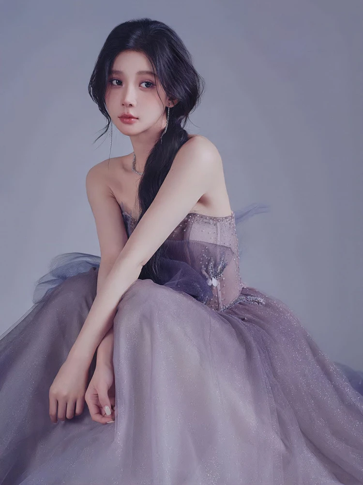 

Sweet Princess Style Art Photo Shoot Wedding Dress for Young Girls Fairy Atmosphere Korean Theme Photography Studio