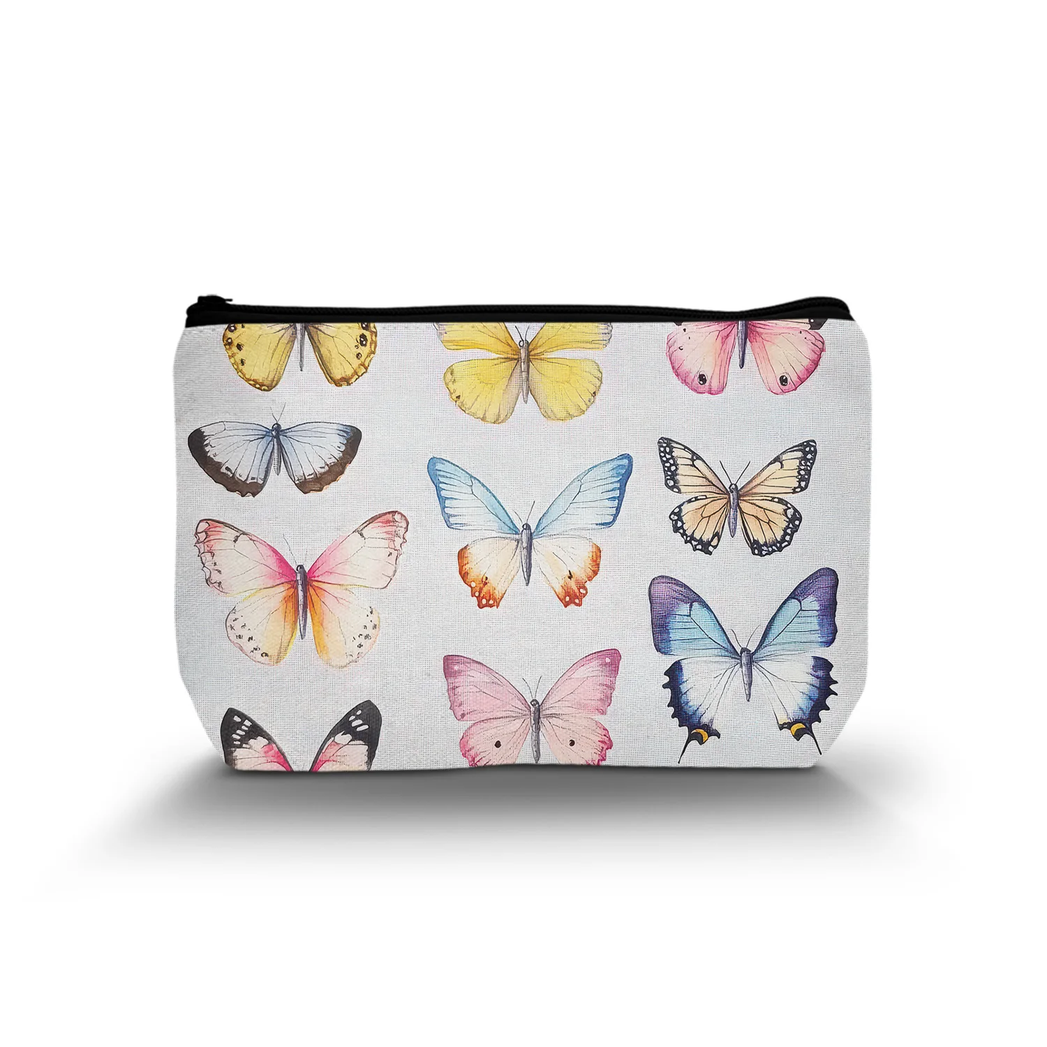 1Pc Butterfly Makeup Bag Colorful Butterfly Cosmetic Bag For Women Appreciation Gift For Family Friends Travel Makeup Bag With