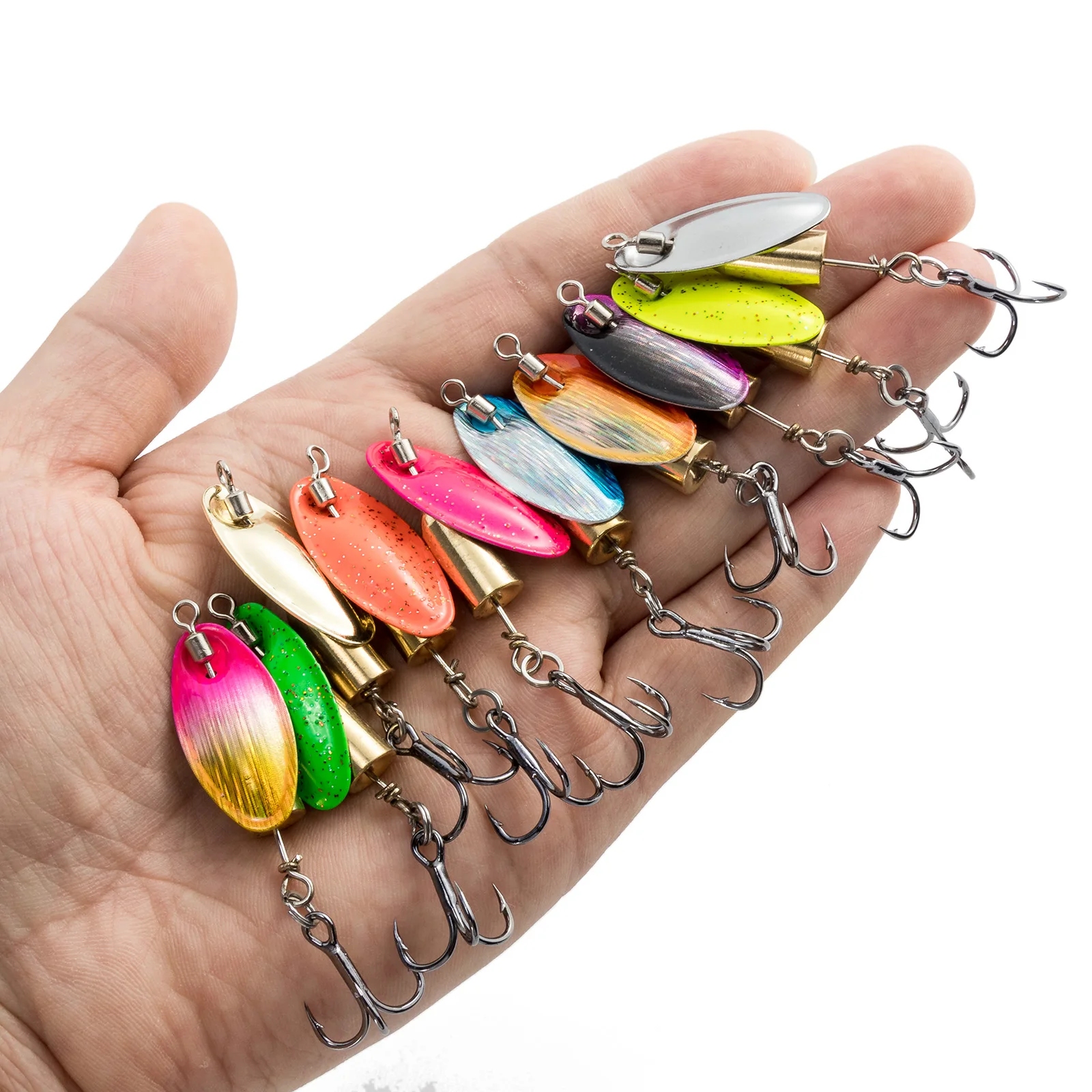 3 stücke Angeln Inline Spinner Forelle Spinner 3,5g 7,5g Spinnerbait Angeln Locken Metall Spinner Löffel Crappie Lachs Bluegill wobbler – Detail 9