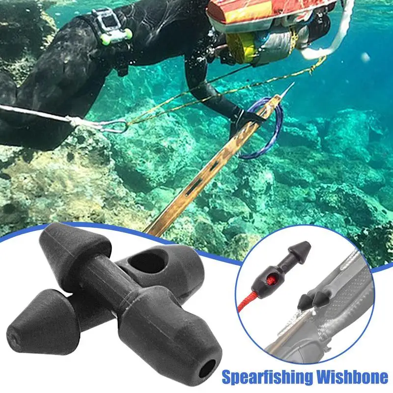 2pcs Plastic SpearGun Nails SpearGun Latex Tube Fork Arm Leather Band Connected To Dini Rope Accessories For Fishing Hunting