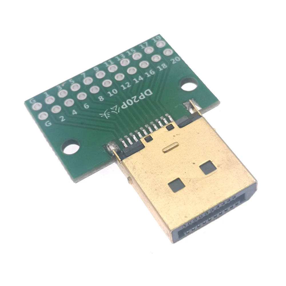 DP Display port 20PIN male Plug female socket connector video interface test board for data line Cables MINIDP circuit board