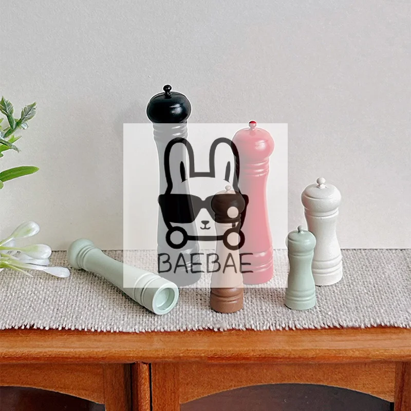3Pcs Doll House Furniture Gift Dollhouse Alloy Cooking Pepper Grinding Bottle Miniature Mini Scene Model Doll Accessories