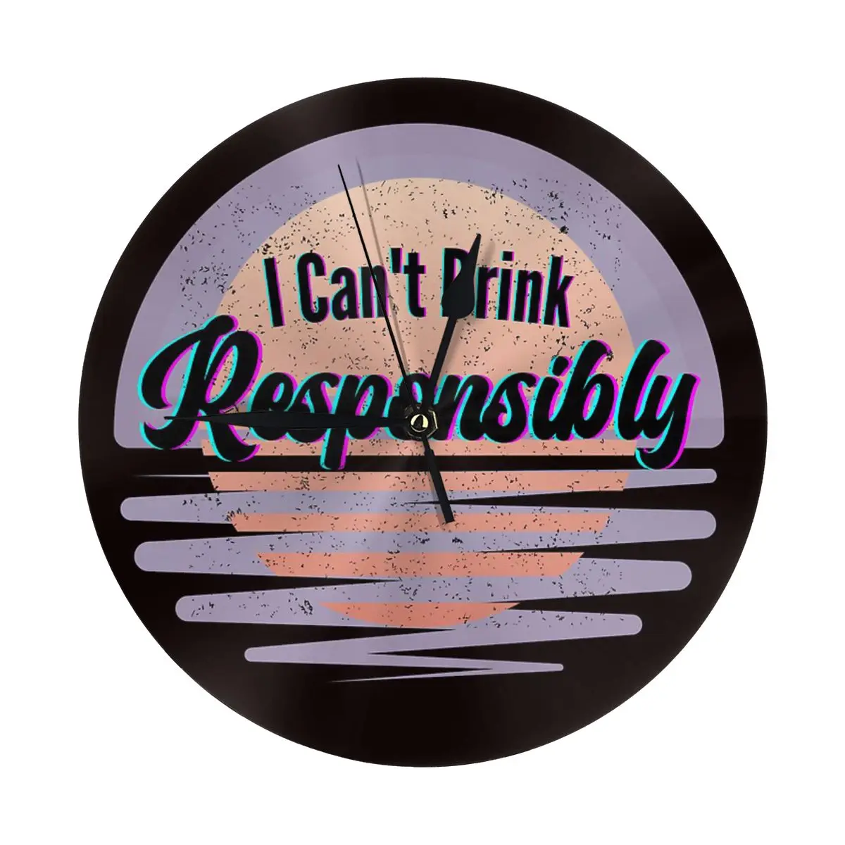 Забавные Sobriety I Can T Drink Responsibly Addiction Восстановление Одежда Настенные Часы Украшение Комнаты Часы Мода Для Гостиной