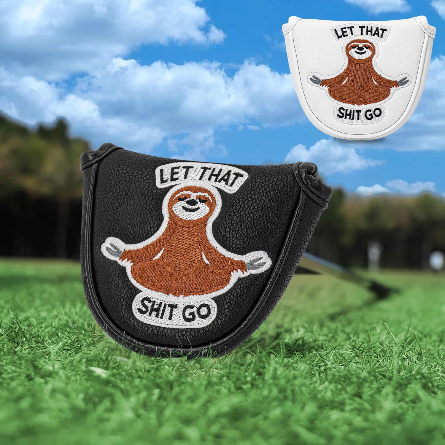 غطاء حماية للجولف، غطاء وضع الجولف، تصميم نمط الرسوم المتحركة الكسلان، ملحقات الجولف، مقاوم للغبار ومتين #3