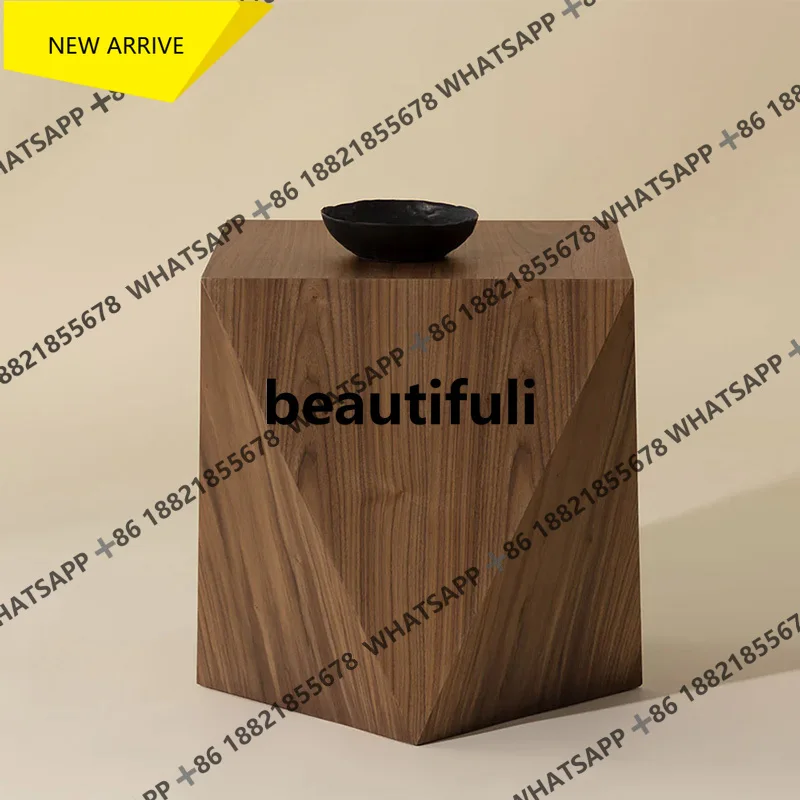 

M138 Wabi Sandy Wind Solid Wood Edge Italian Minimalist Living Room Home Design Modern Simple Light Luxury Corner Sofa Side Ca