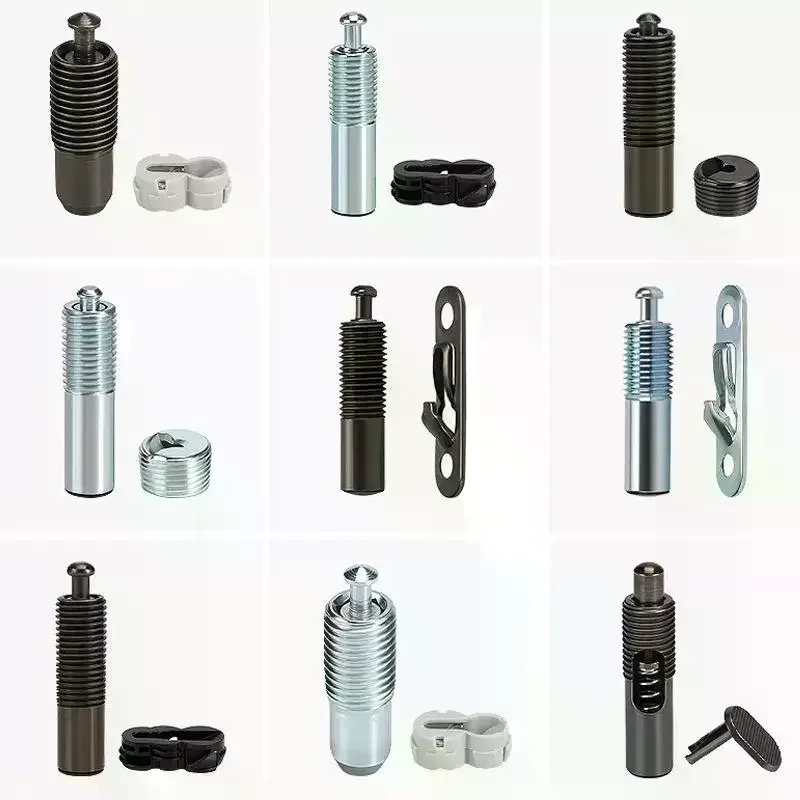 5 Set Elastic Invisible Connector Panel Furniture Connectors Cabinet 2-in-1 Fixed Component Household Hardware Accessories