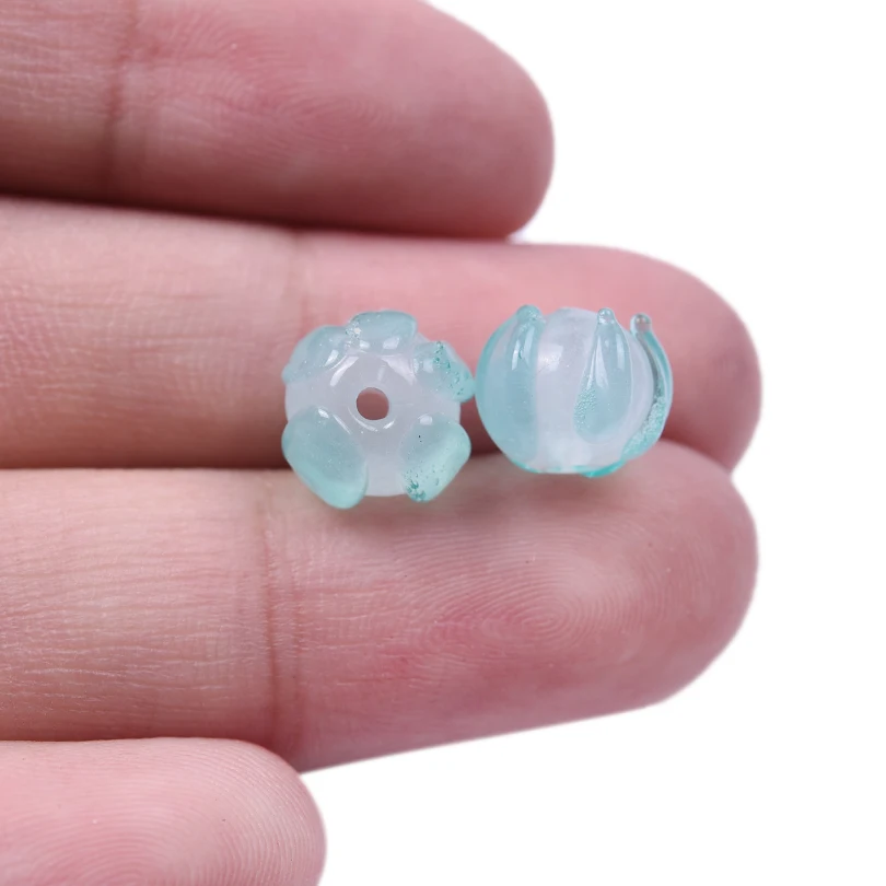 30 teile/los süße Blume Maiglöckchen Charm Anhänger für Schmuck herstellung liefert handgemachte Glas DIY Vintage Ohrringe Ergebnisse – Detail 1