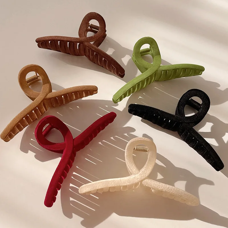 يتدفقون مشبك شعر كليب بسيط أنيق عالية ذيل حصان القرش كليب مشبك شعر الظهر الشعبي