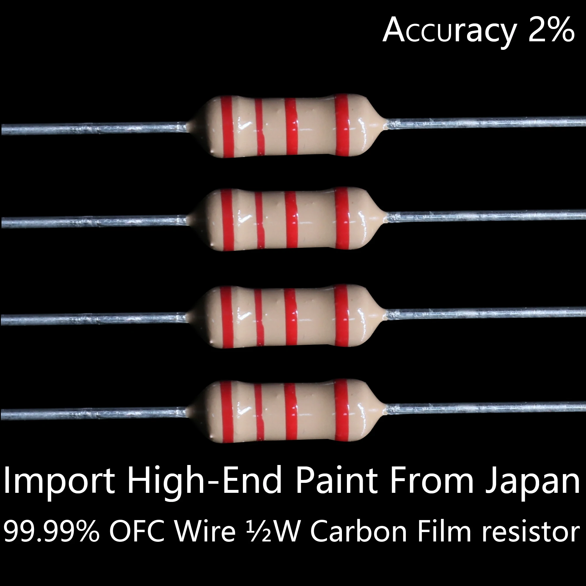 

EIZZ 1/2W Carbon Film Resistors High Precision Temperature Stability Durability Fast Response for Audio Devices Accessories