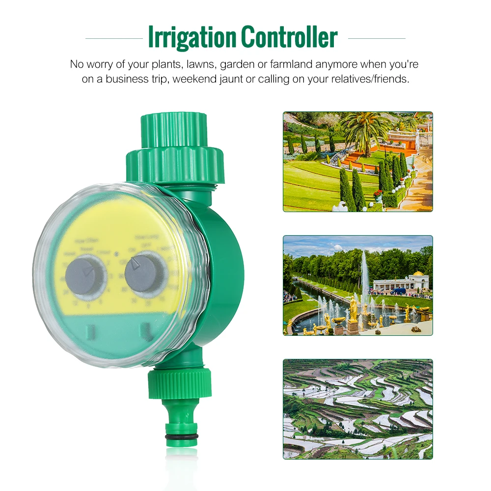 Outdoor Timed Irrigation Controller Automatic Sprinkler Controller Programmable Valve Hose Water Timer Faucet for Garden Farm