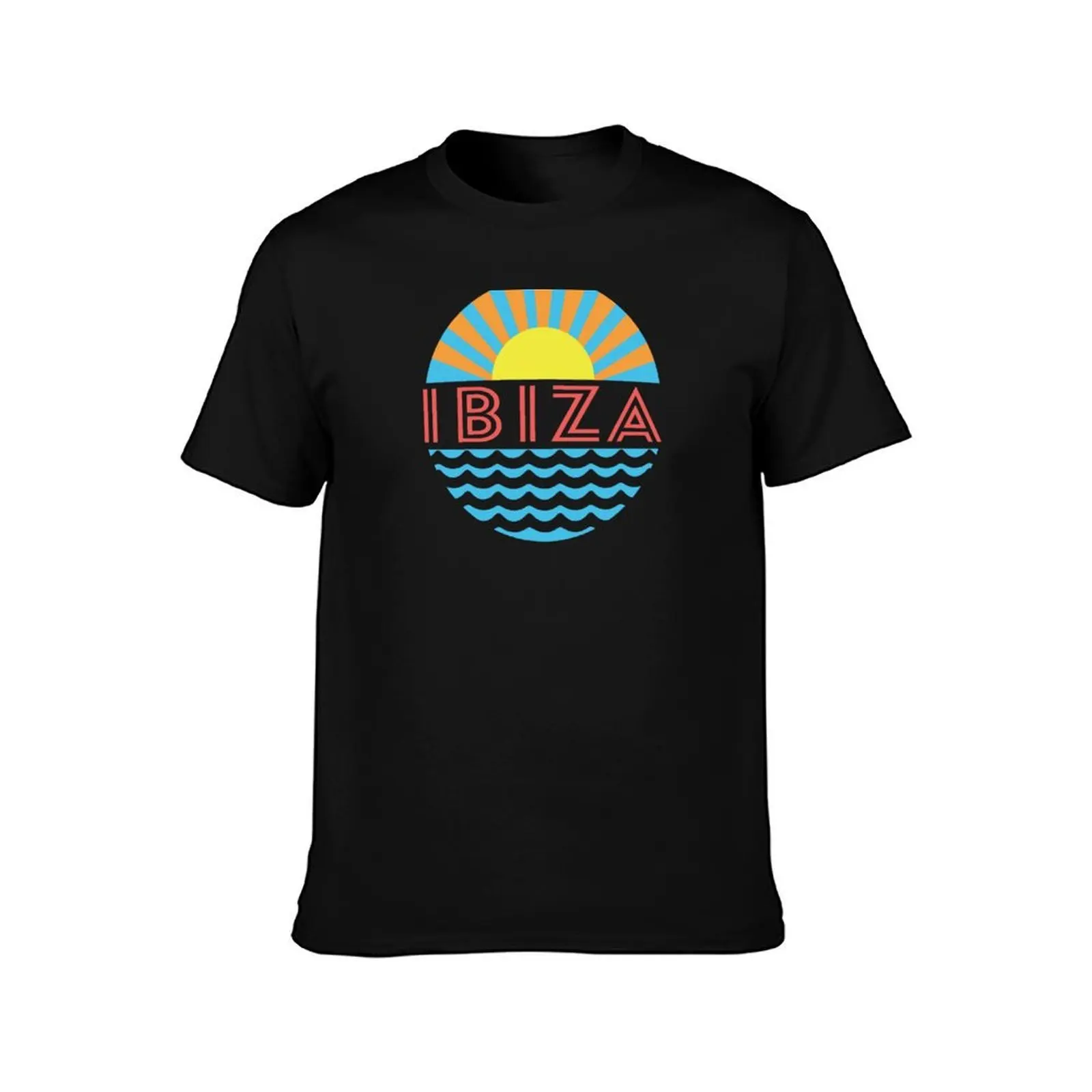 Ibiza Beach - Sun And Waves T-Shirt Lightweight Cooling Short Sleeve Tee