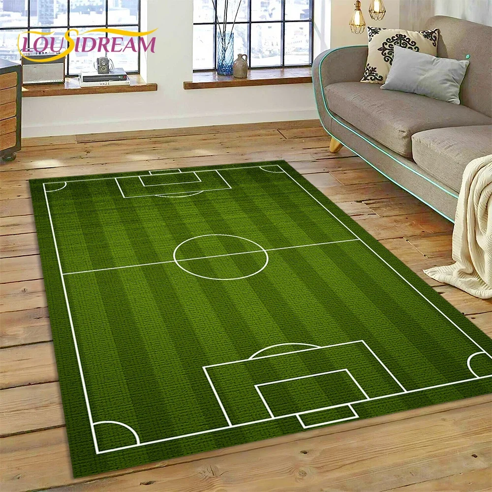 

Crystal velvet carpet3D Soccer Football Field Carpet Rug for Bedroom Living Room Home Sofa Decoration,Children Play Game Large D