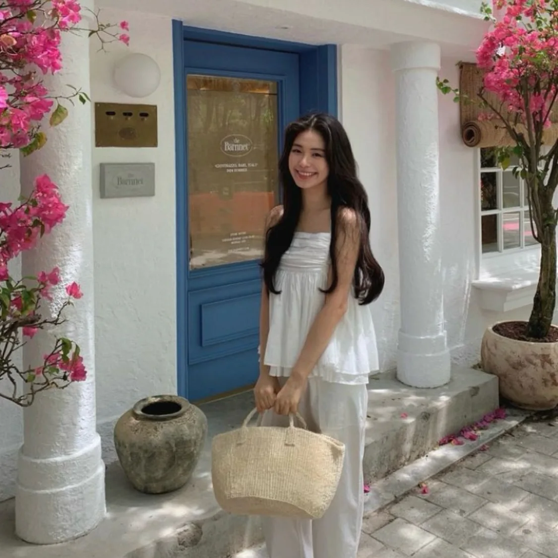 

Pure Color Pleated Bal Tube Top Tank Vest Women's Faion Trend Spring Cotton Loose Fit Versatile Sle Sexy Girl