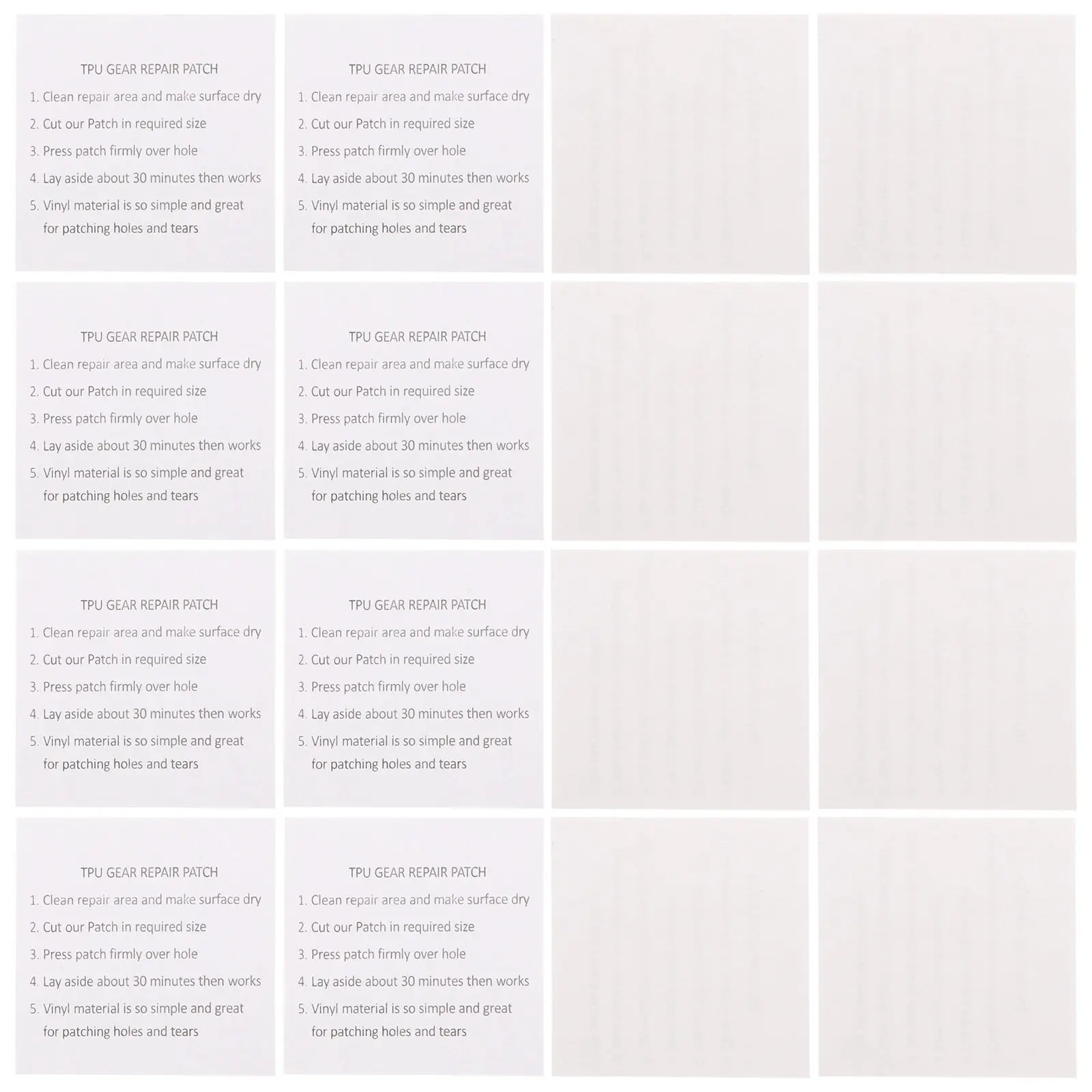 25pcs Tent Repair Patches – Self-Adhesive TPU Waterproof Stickers for Inflatable Gear, Clothing & Backpacks