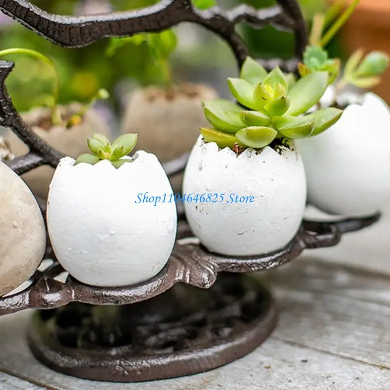 

Bucolic Cast Iron Eggs Holder Rooster Decors Farmhouses Kitchens Organizers For Retro Charm Decorative Storage