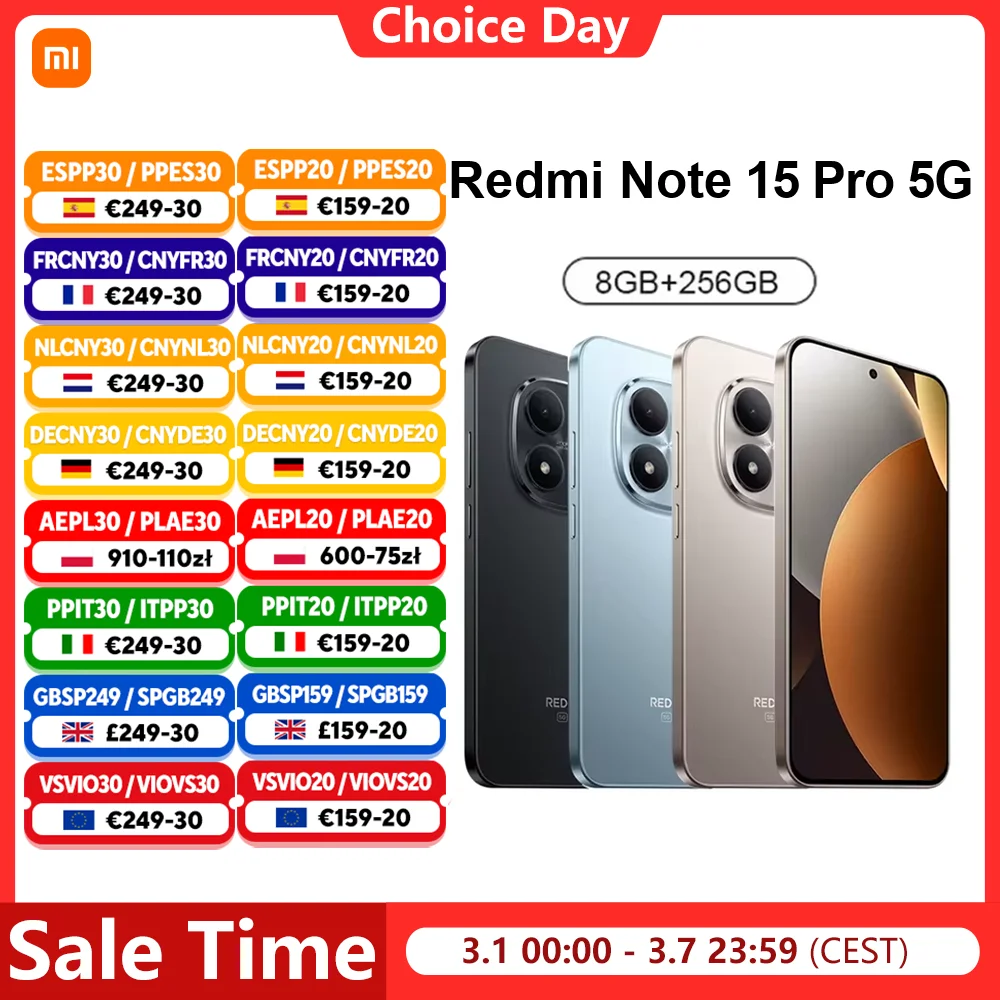 Teléfono Inteligente Xiaomi Redmi Note 15 Pro 5G, NFC, MTK Dimensity 7400-Ultra, Pantalla de 6.83 Pulgadas y 120 Hz, Cámara de 200 MP, Batería con Carga de 45 W, 6580 mAh