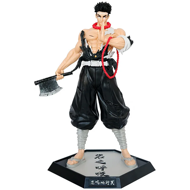 Figura De Acción Kokushibo De Kimetsu No Yaiba – 22 Cm, Color Púrpura, Modelo De Escritorio
