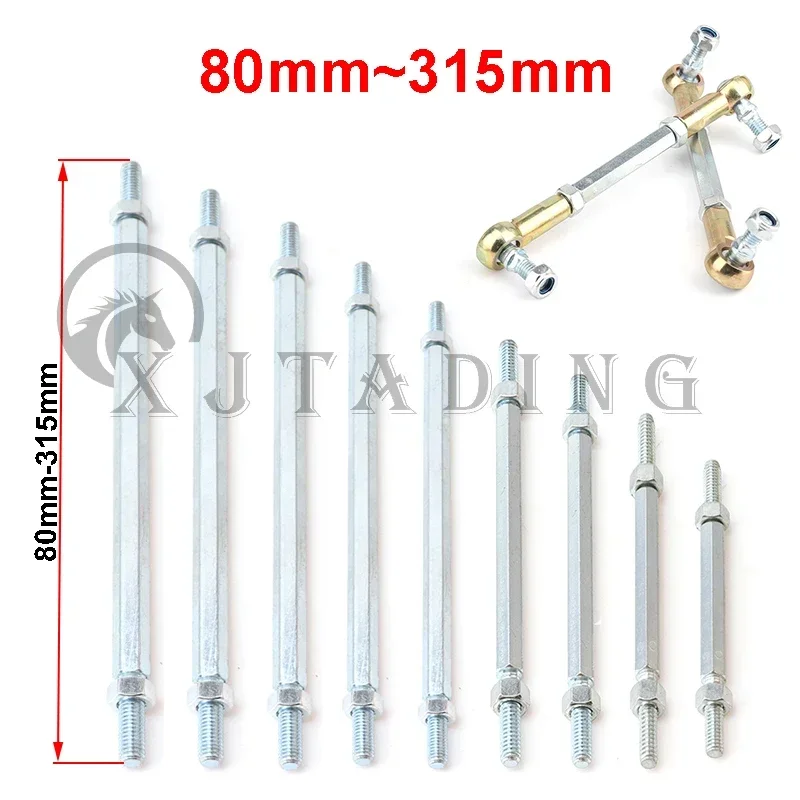 80mm-315mm M8 Steering Tie Ball Joint Rod Kit for 49cc 50cc 2 Stroke Electric Mini Kids ATV Go Kart Buggy Scooter Quad Accessory