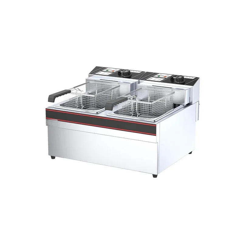 YYHC-Hot double fryer French fries chicken fryer stainless steel catering equipment