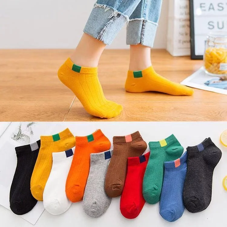 5 Pairs Fashion Creative Funny Men's Socks Invisible Low Cut Ankle Sock Summer Casual Breathable Short Socks Unisex Coton &women