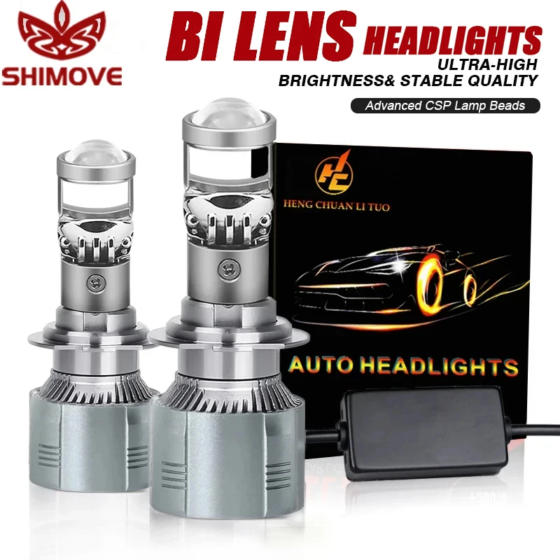 

LED Car Headlight Bulb HB3 H4 H7 BI Led Projector Lens H11 9005 9006 HB4 Canbus Lampa 6000K Mini Fog Lamp 12V LHD 30000LM 2Pack